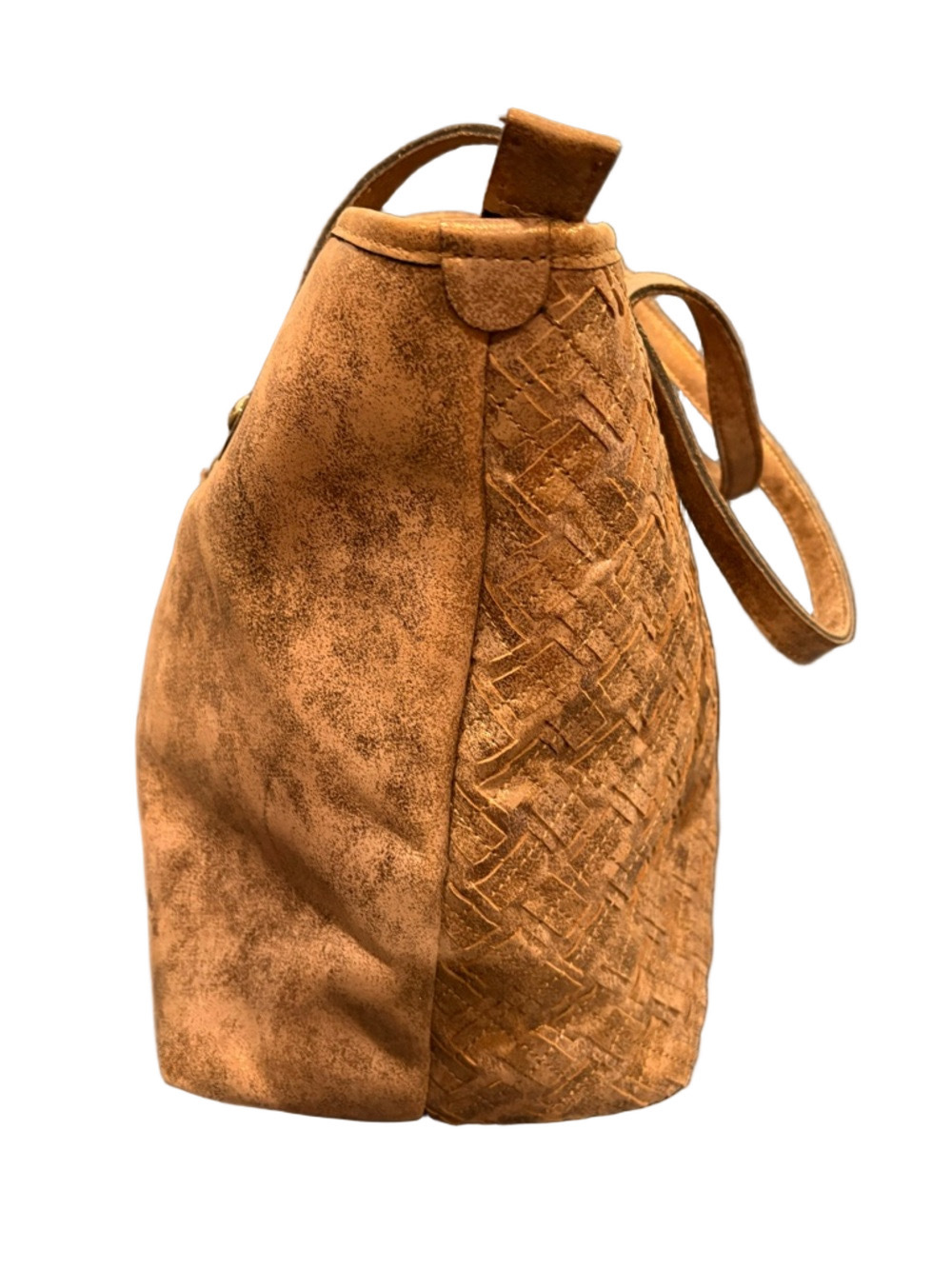 Patricia Nash Woven Metallic Leather Tote Bag + Dust Bag EUC Boho Italian Style - Picture 4 of 15